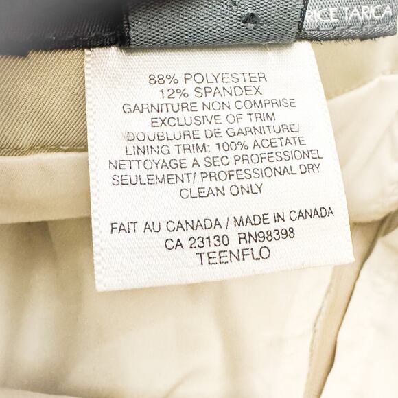 Teenflo Polyester Khaki Cream Pencil Skirt Canada Professional Office Size 10 - Picture 3 of 5